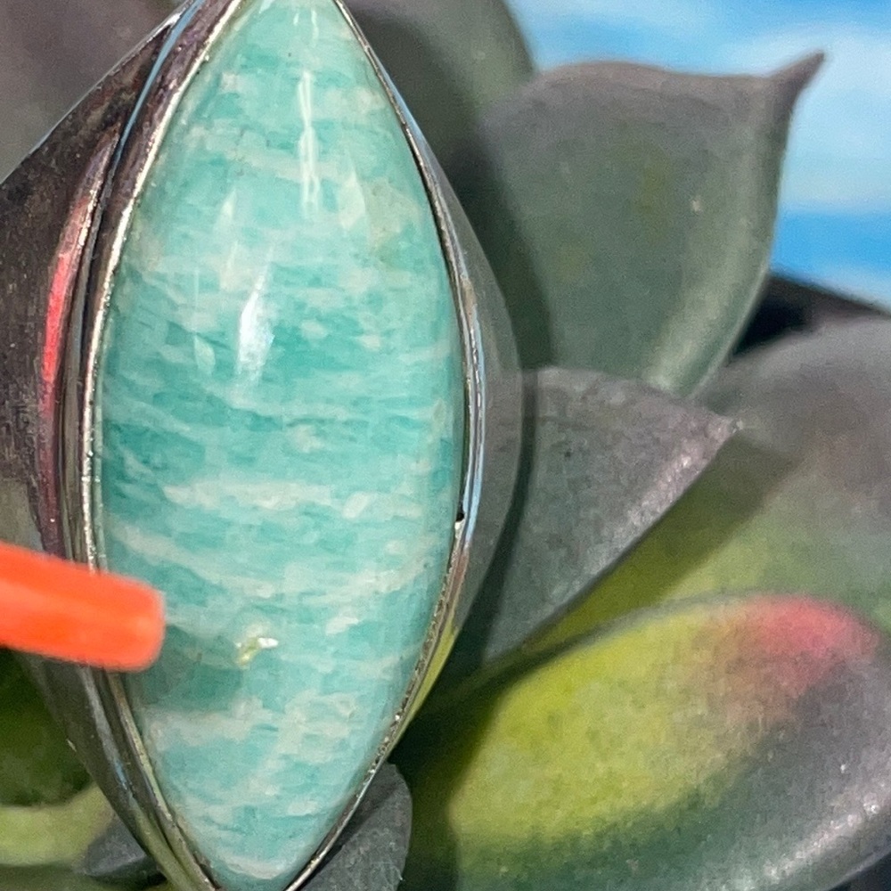 Amazonite Silver Ring - image 6
